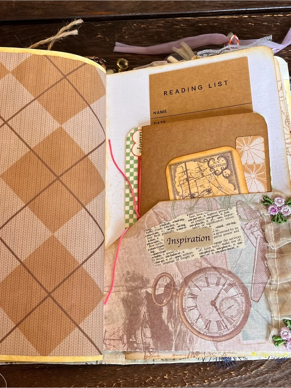 Book Lover Junk Journal Bookish Reader Vintage Softcover 3 Signatures Decorated